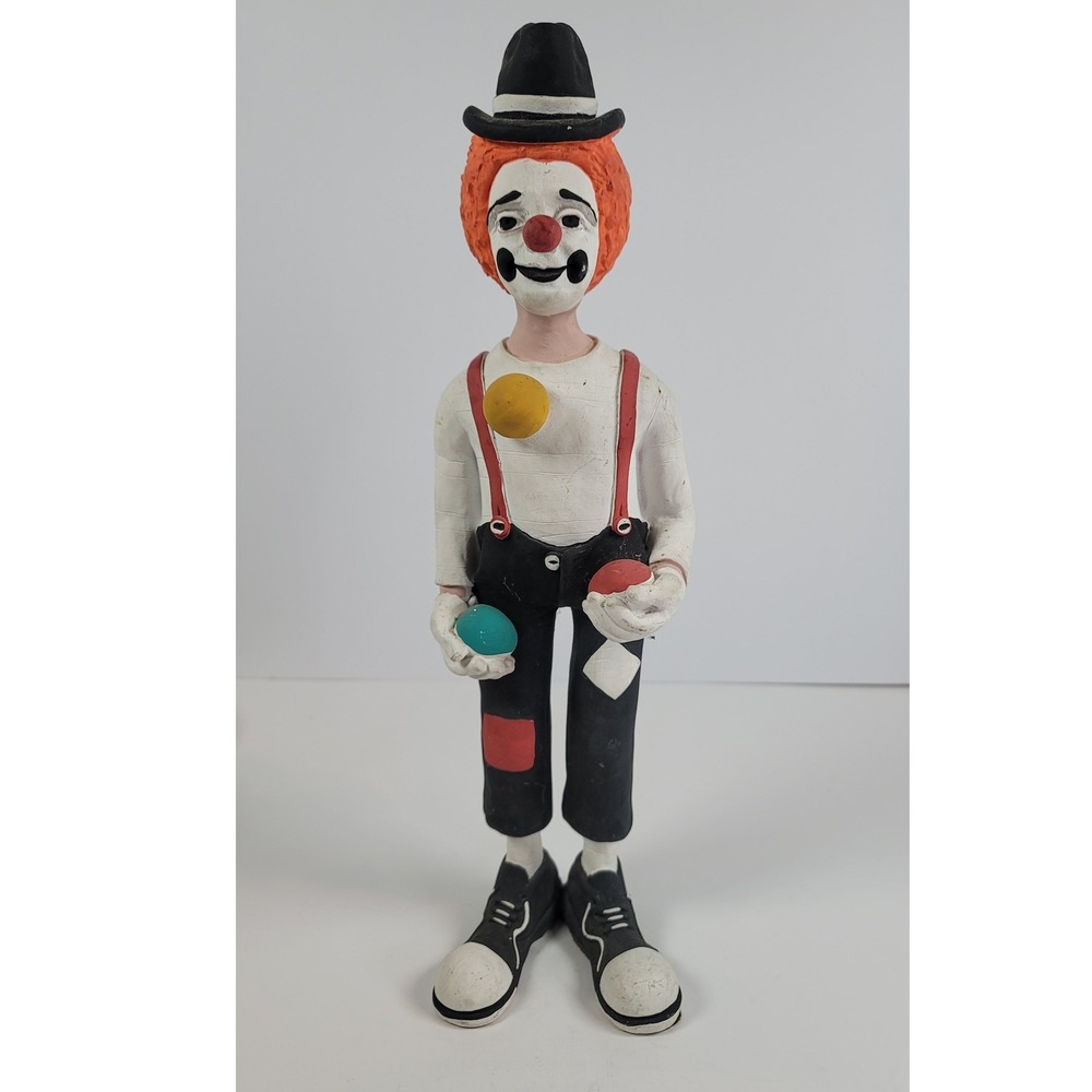 Vintage Austin Productions Juggling Clown Figurine Rare Heavy Sculpture 15.5"